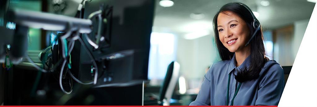 Woman working on a computer